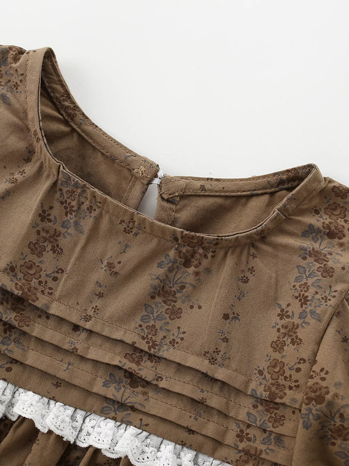 Children's Vintage Floral Puff Sleeve Dress - Lilixa.store