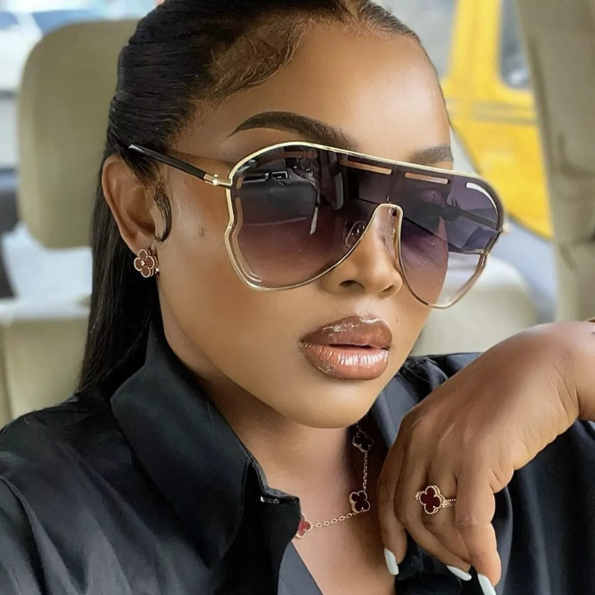 Oversized Aviator Gradient Sunglasses - Lilixa.store