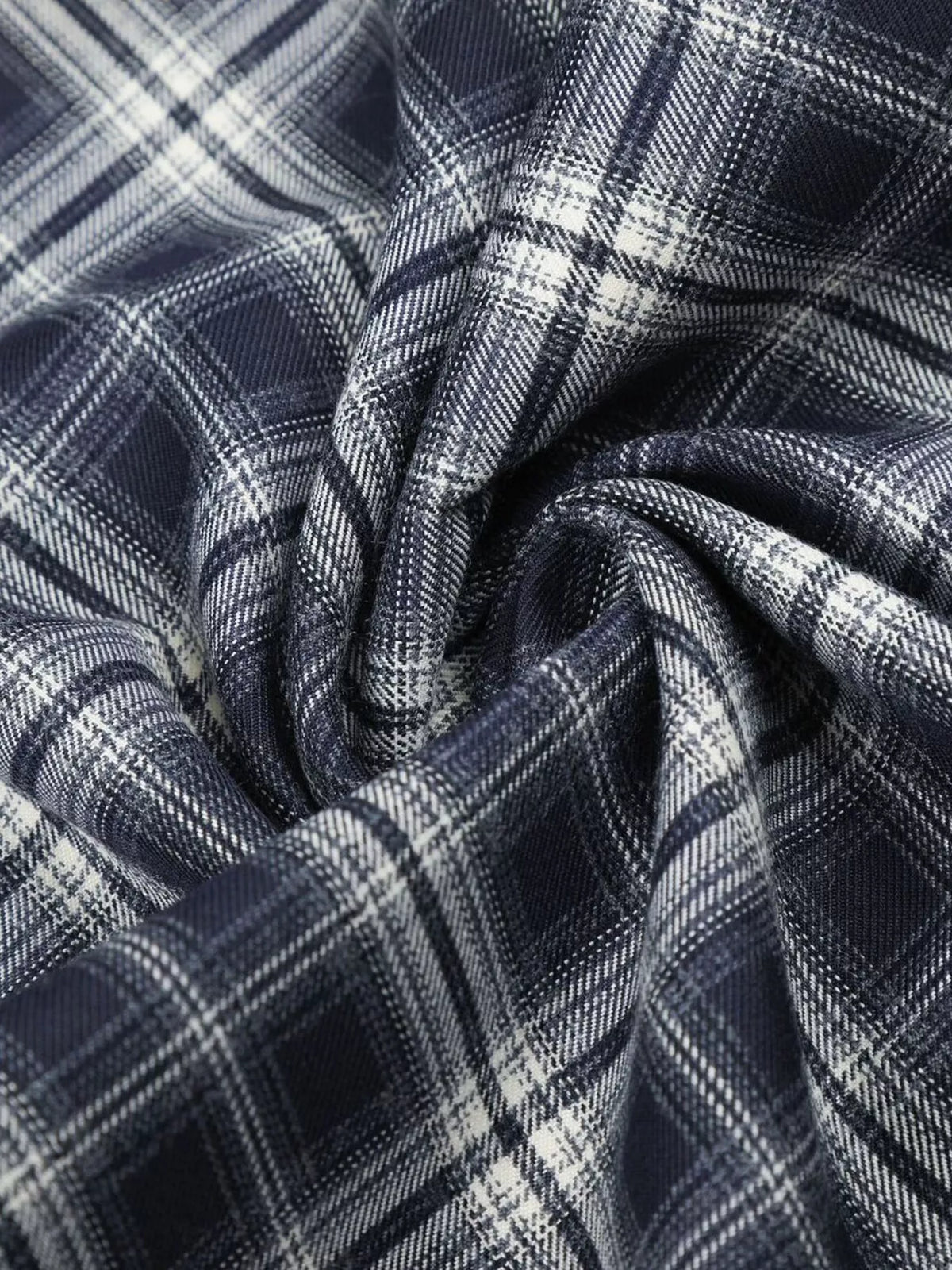 Men's Plaid Wide-Leg Pants in Blue, view 7