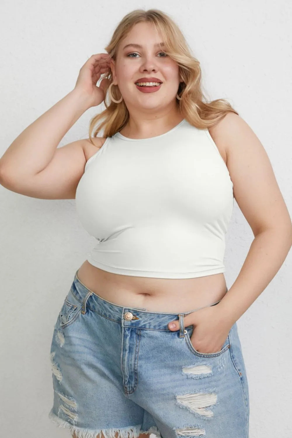 Basic Bae Full Size Round Neck Slim Tank - Lilixa.store