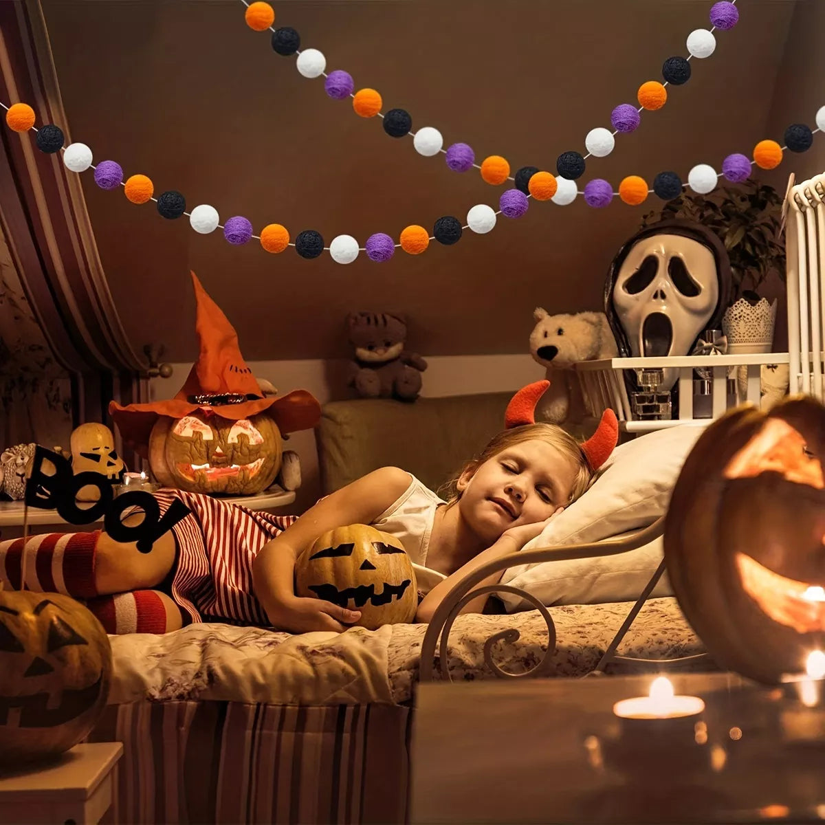 Halloween Decorative Felt Ball - Lilixa.store