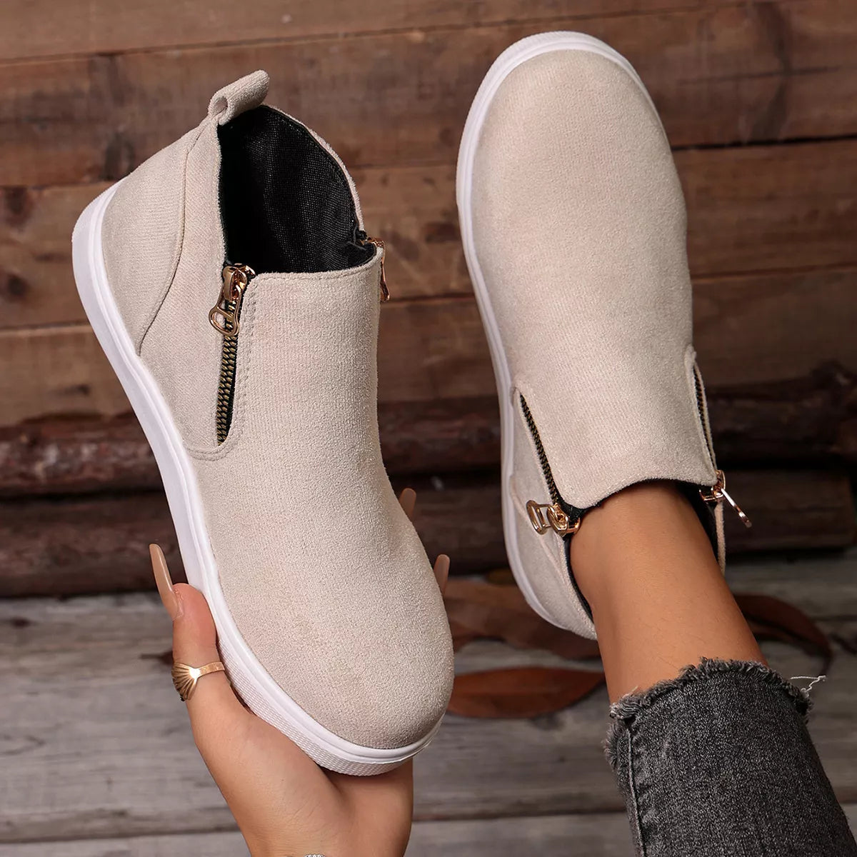 Round Toe Ankle Boots - Lilixa.store