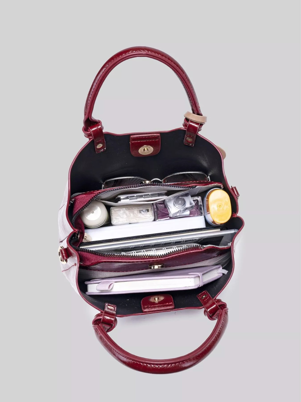 Top Handle Texture Handbag