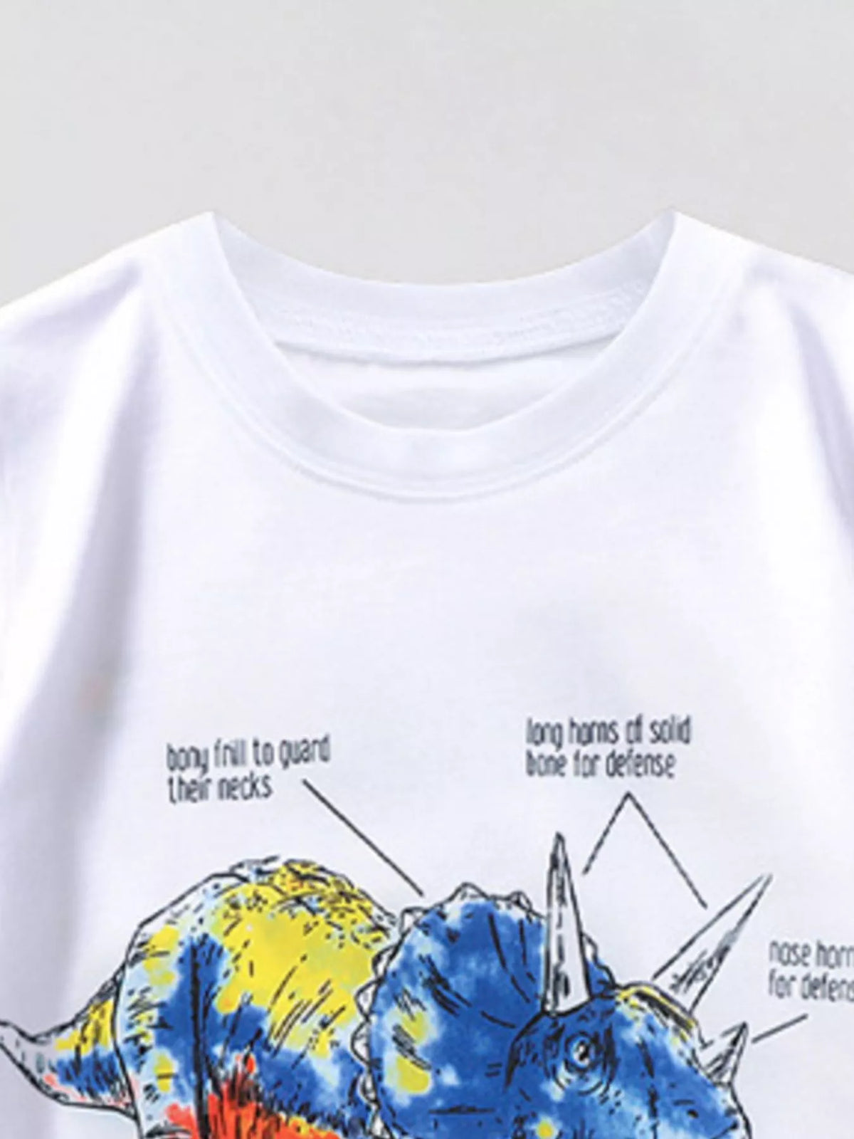 Children's Dinosaur Triceratops Graphic T-Shirt - Lilixa.store