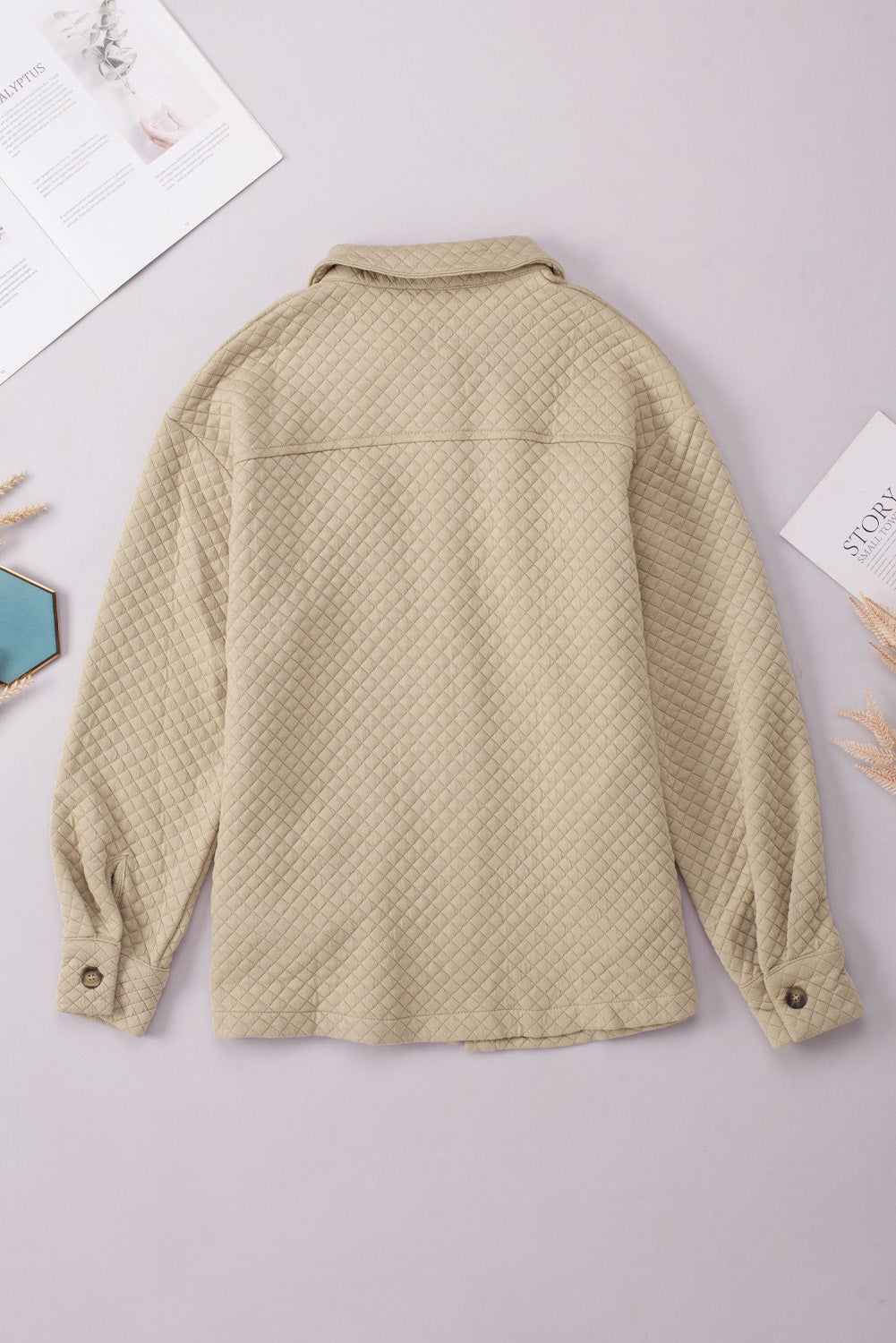 Button Down Collared Jacket - Lilixa.store