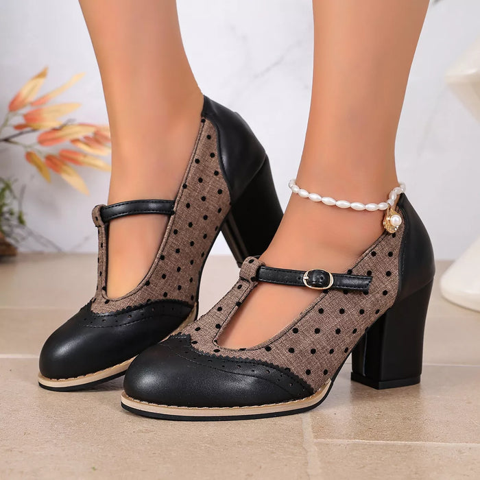 Point Toe Block Heels Pumps - Lilixa.store