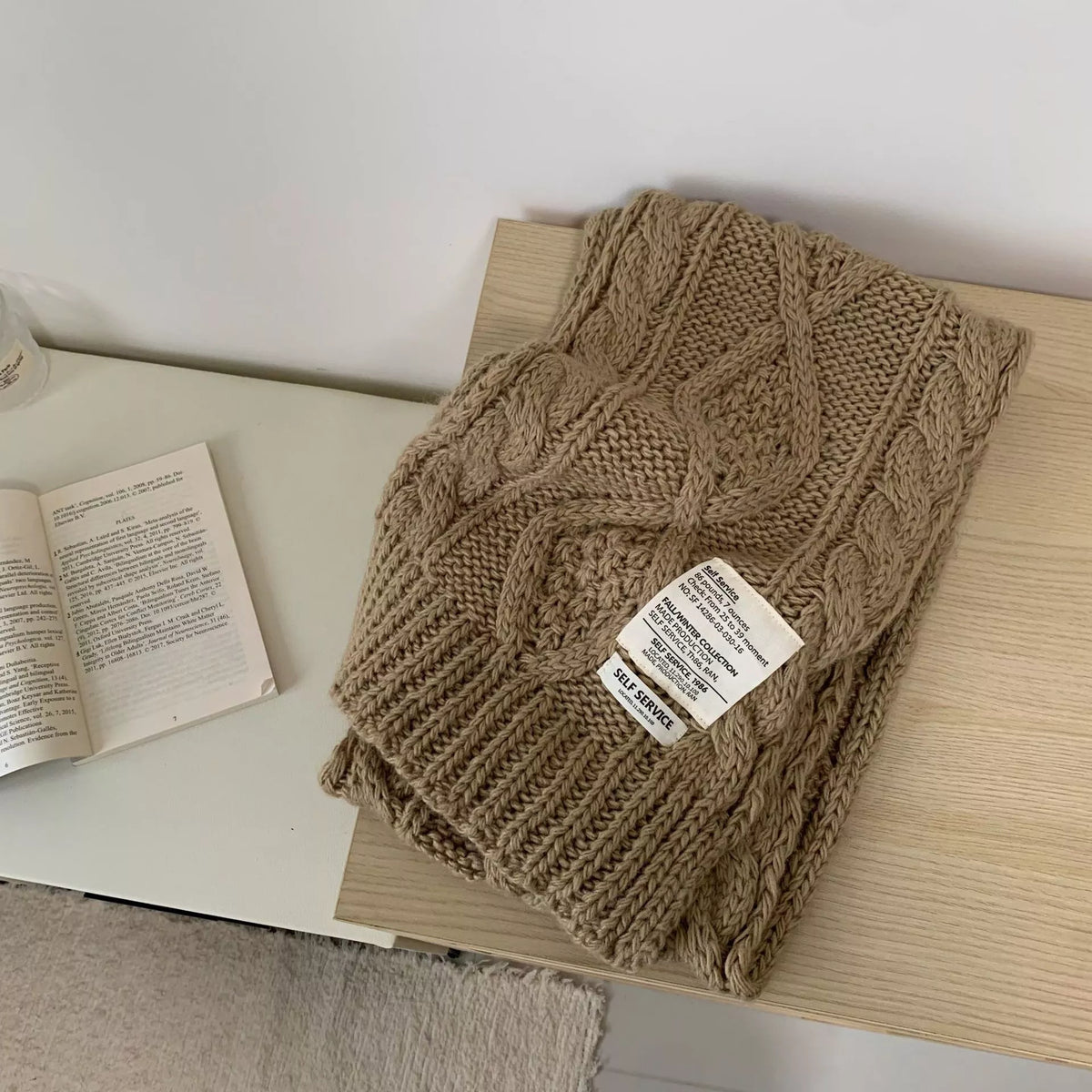 Chunky Cable Knit Scarf - Lilixa.store