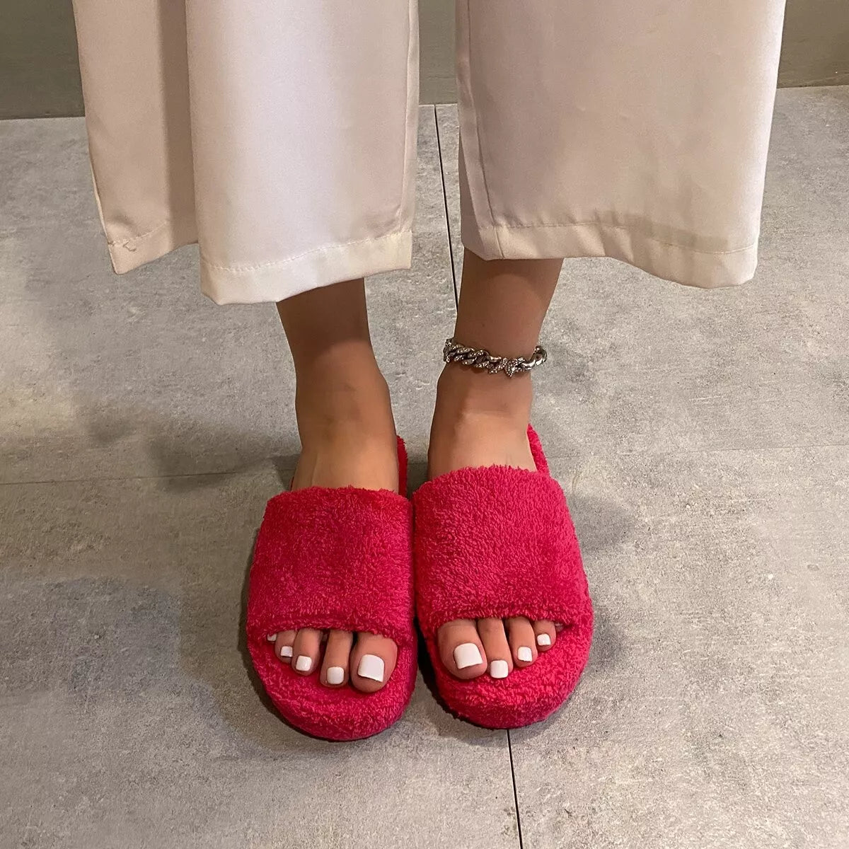 Open Toe Platform Slippers - Lilixa.store