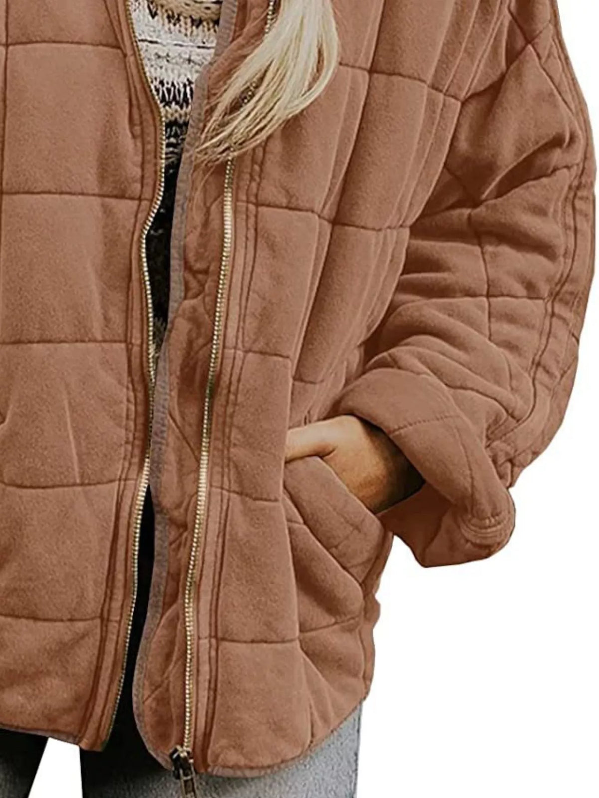 Quilted Zip Up Outerwear, view 18