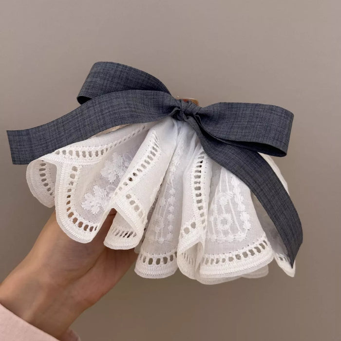 Lace Hair Clip with Ribbon - Lilixa.store