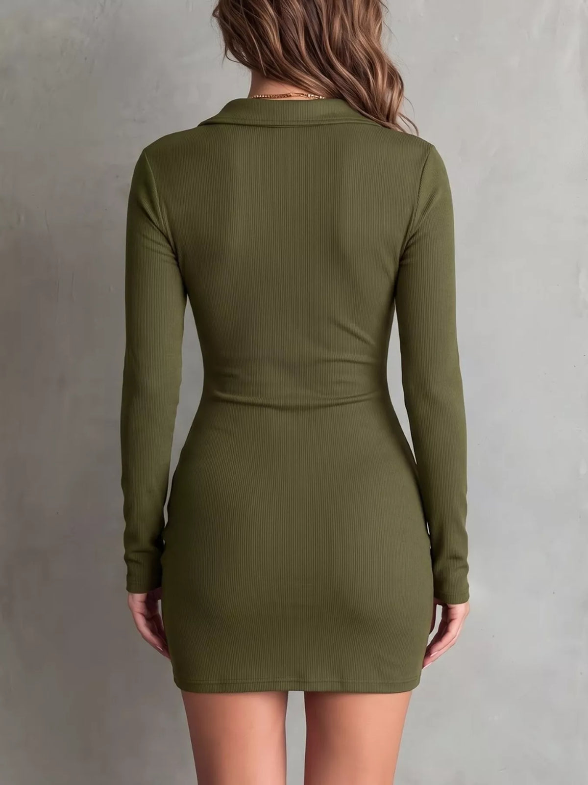 Button-Down Bodycon Mini Dress - Lilixa.store