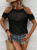 Crochet Cold Shoulder Top - Lilixa.store