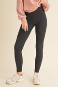 Yelete Full Size Fleece Lined High Waisted Leggings - Lilixa.store