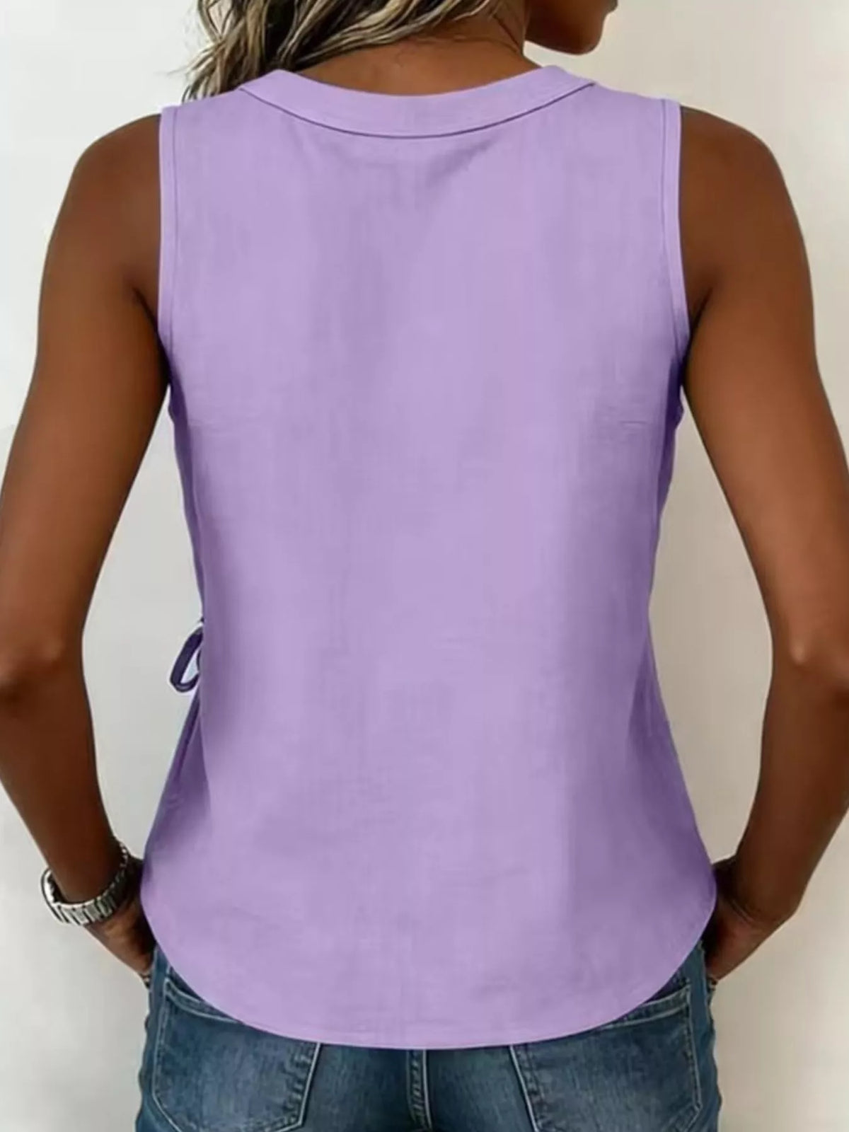 Tie Detail Sleeveless Top, view 7