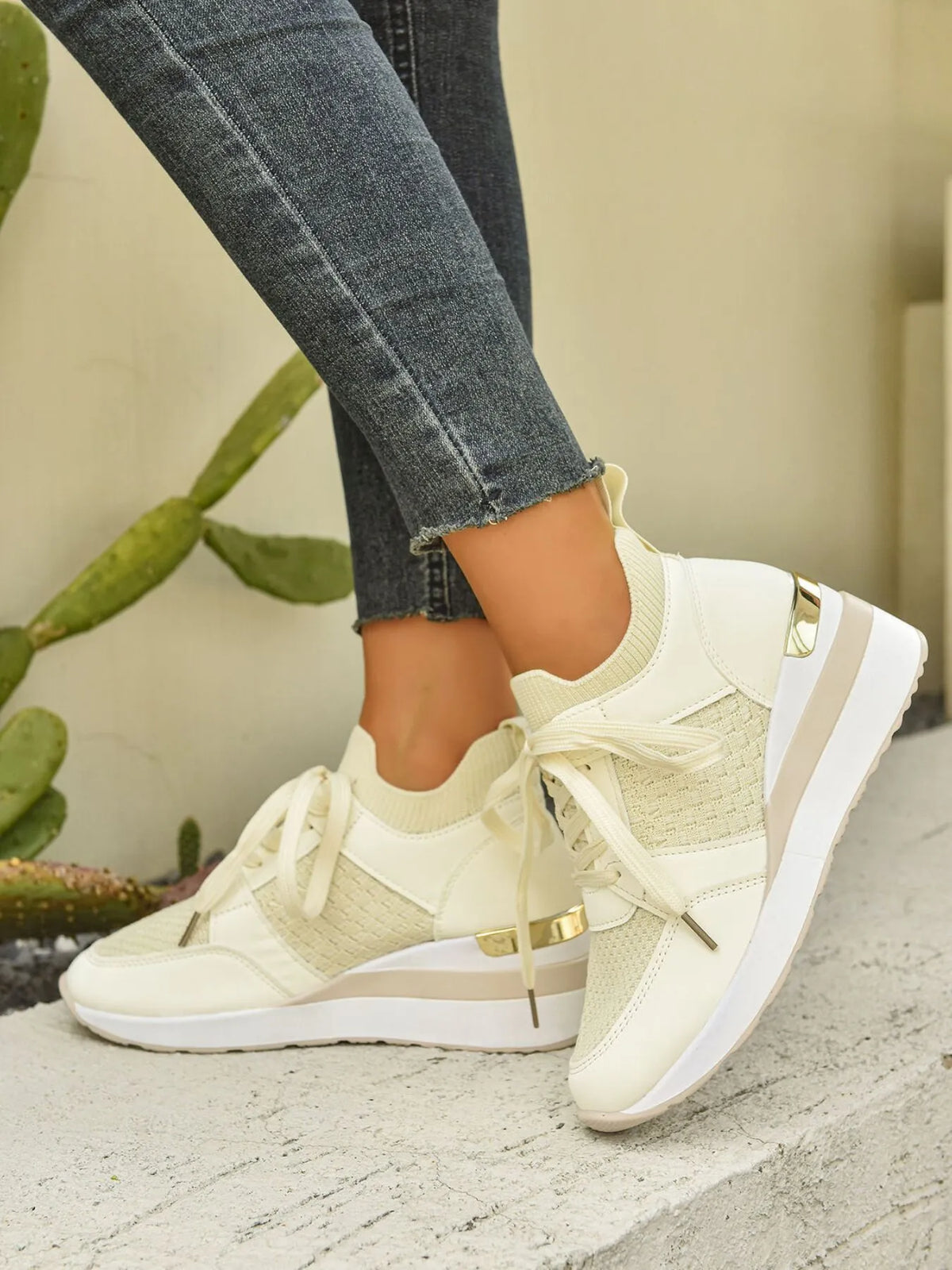 Lace Up Wedge Athletic - Lilixa.store