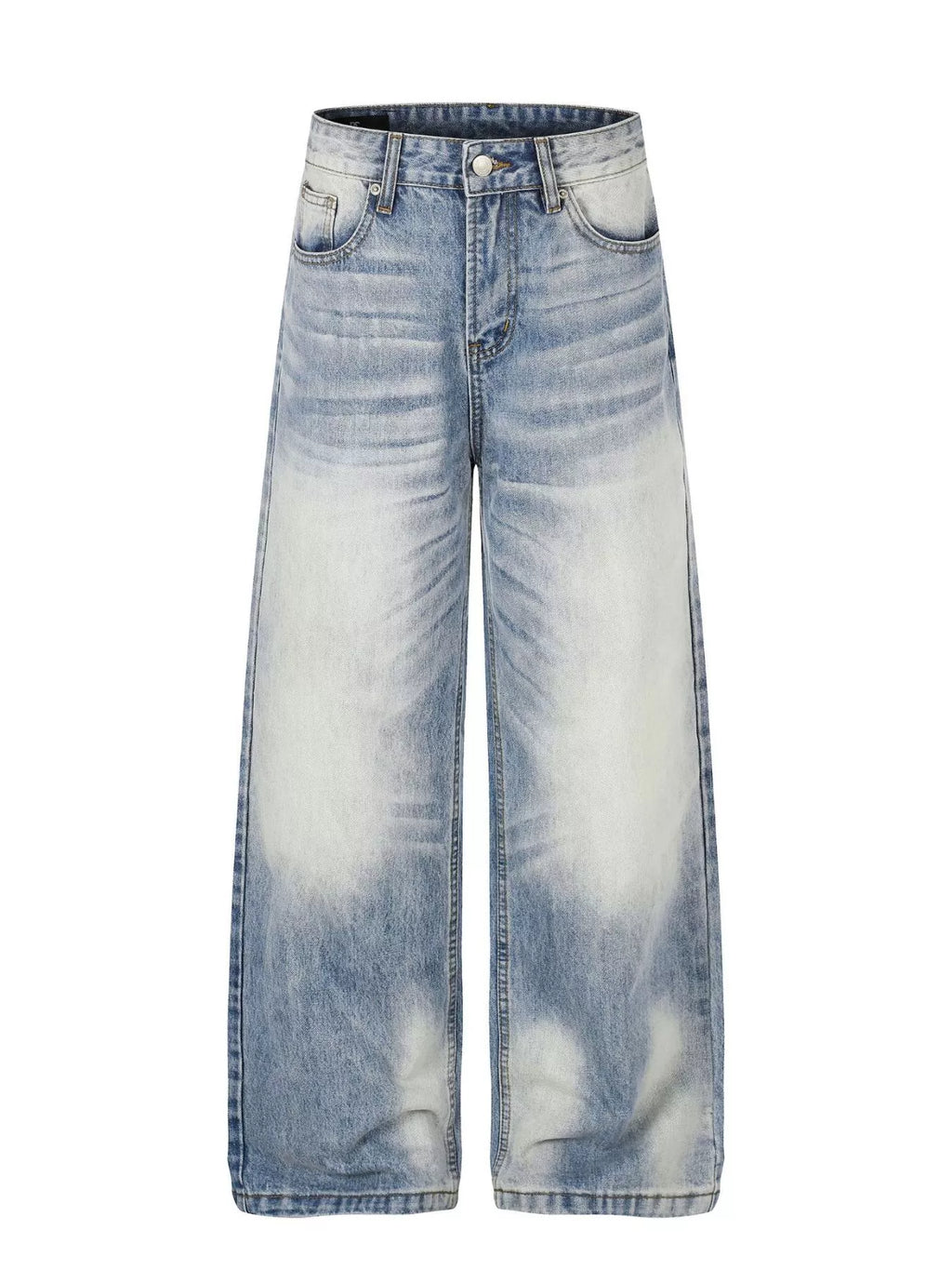 Men's Washed Wide Leg Jeans - Lilixa.store