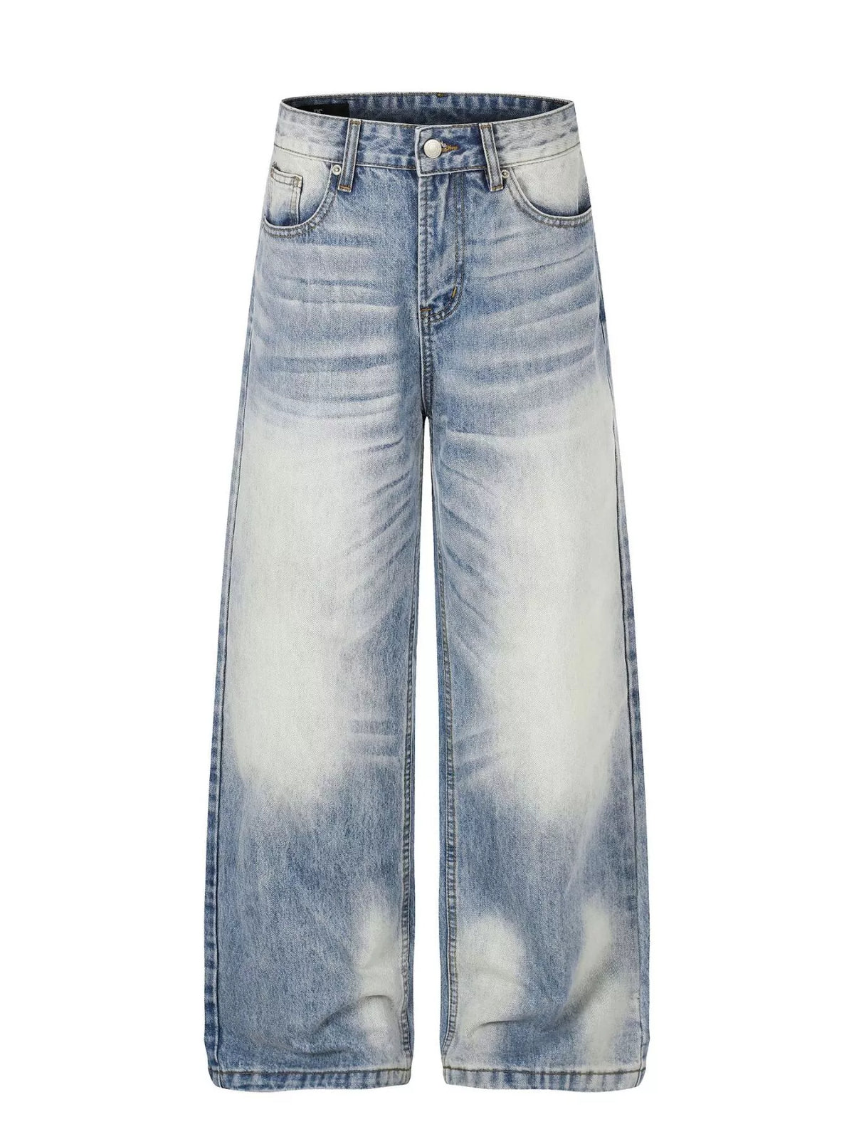 Men's Washed Wide Leg Jeans - Lilixa.store