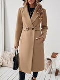 One Button Lapel Collar Overcoat - Lilixa.store