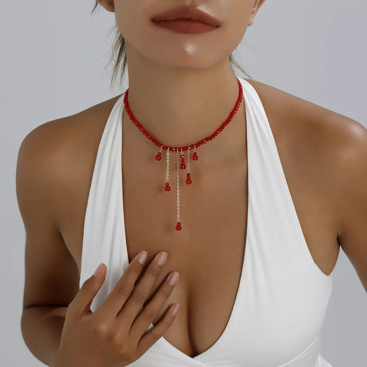 Gothic Beaded Tassel Necklace - Lilixa.store