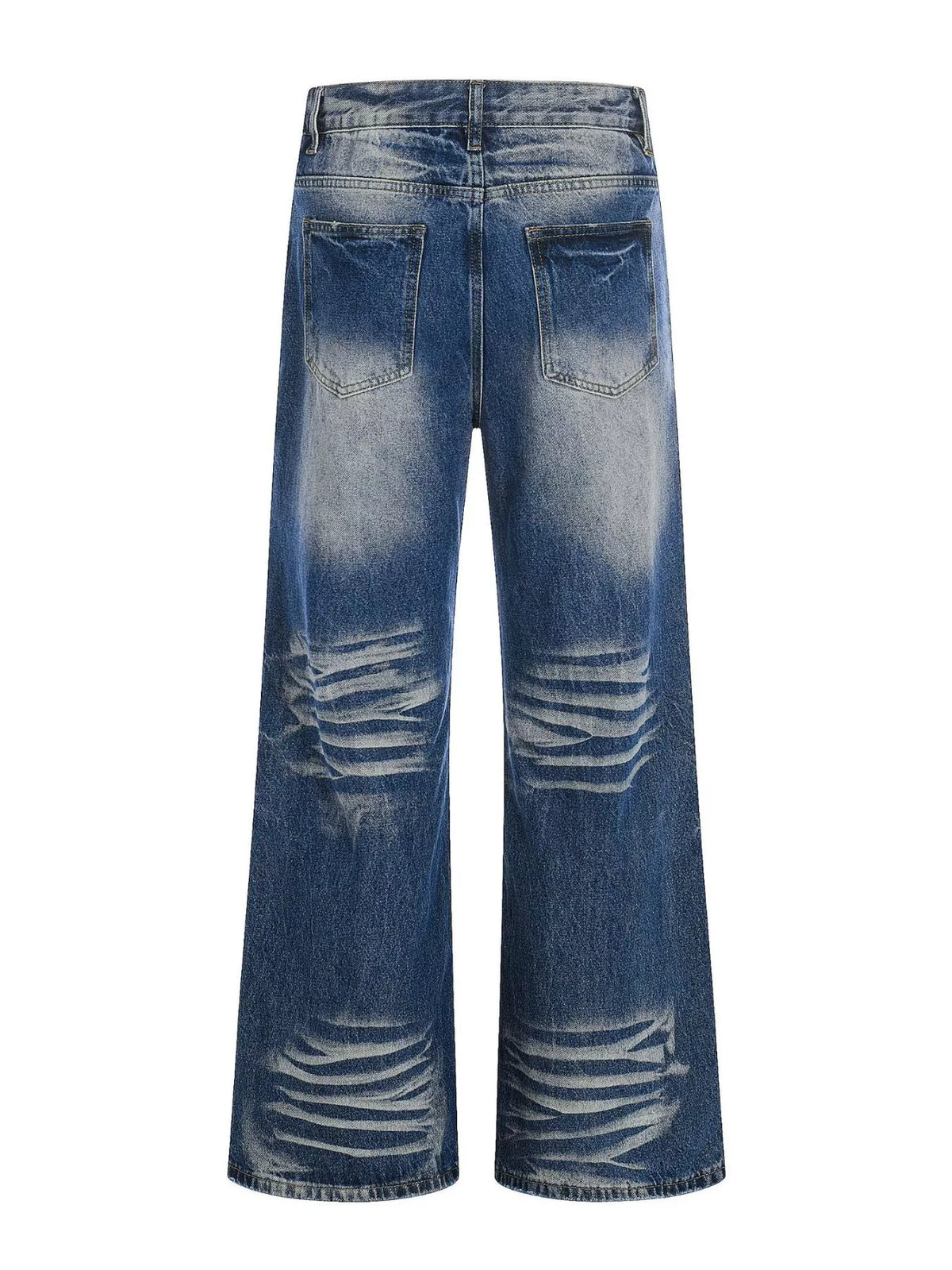 Men's Full Size Vintage Wash Wide Leg Jeans Plus Size - Lilixa.store