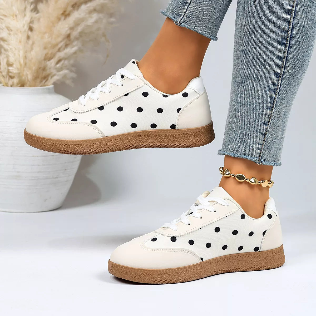Polka Dot Casual Sneakers - Lilixa.store