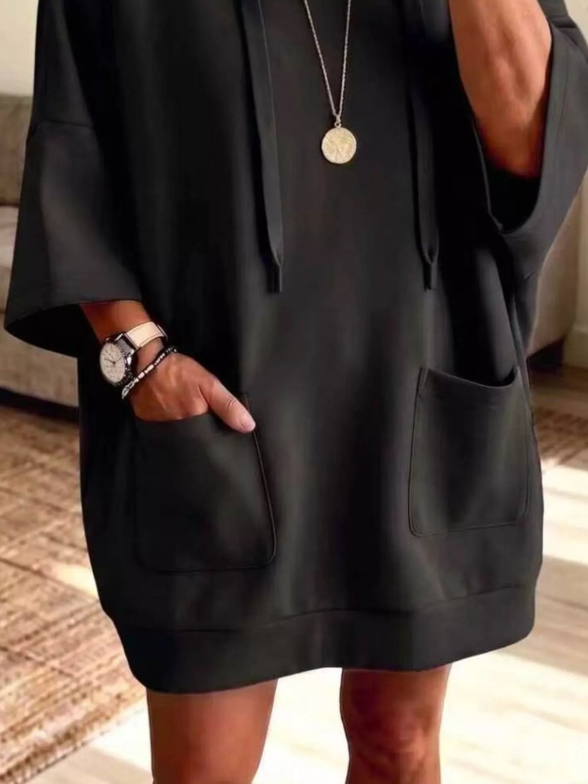 Full Size Drawstring Oversized Front Pockets Oversized Hoodie Plus Size - Lilixa.store