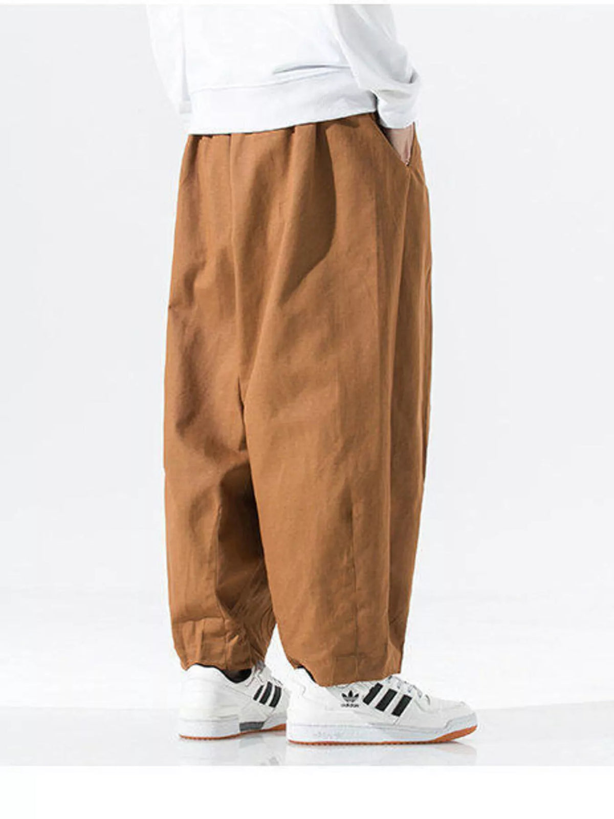 Men's Plus Size Wide Leg Casual Pants, view 3