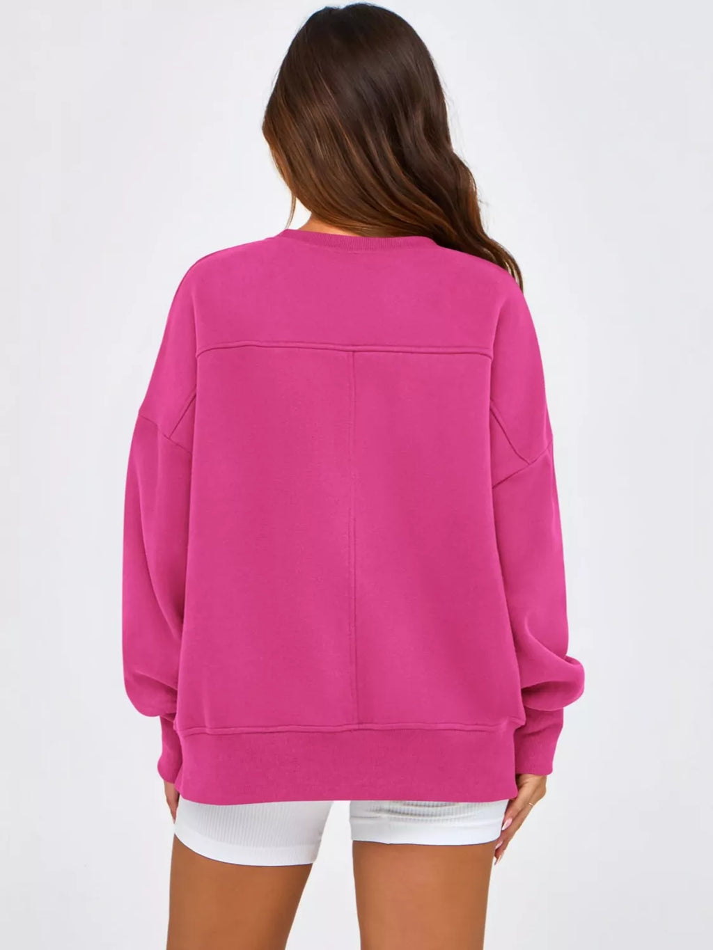 Casual Loose Side Slit Sweatshirt - Lilixa.store