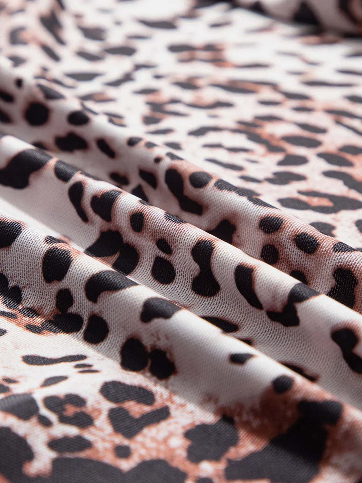 Leopard Print Long Sleeve Mock Neck Bodysuit - Lilixa.store