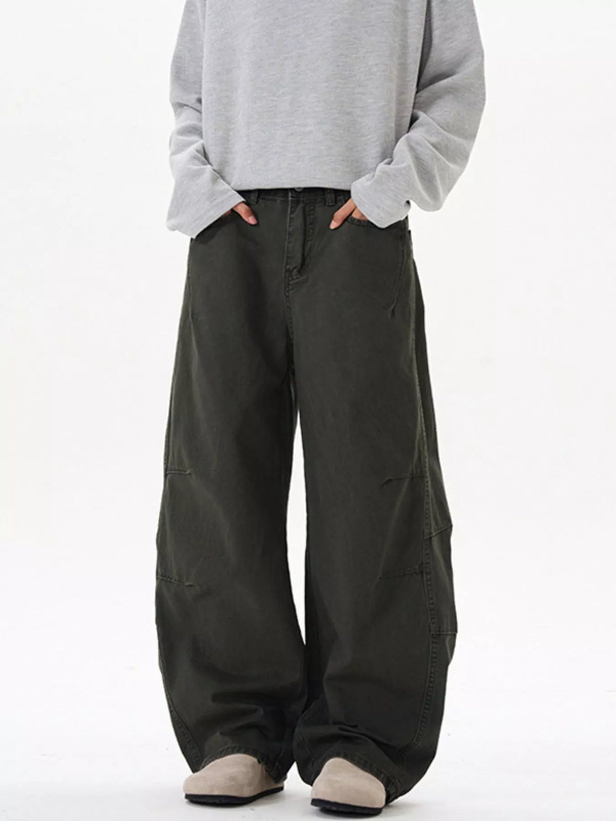 Men's Wide Leg Pocketed Pants