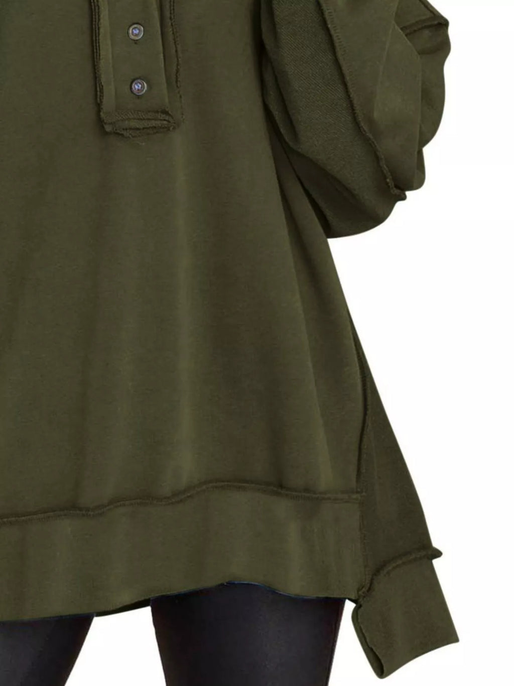 Half Snap Long Sleeve Sweatshirt - Lilixa.store