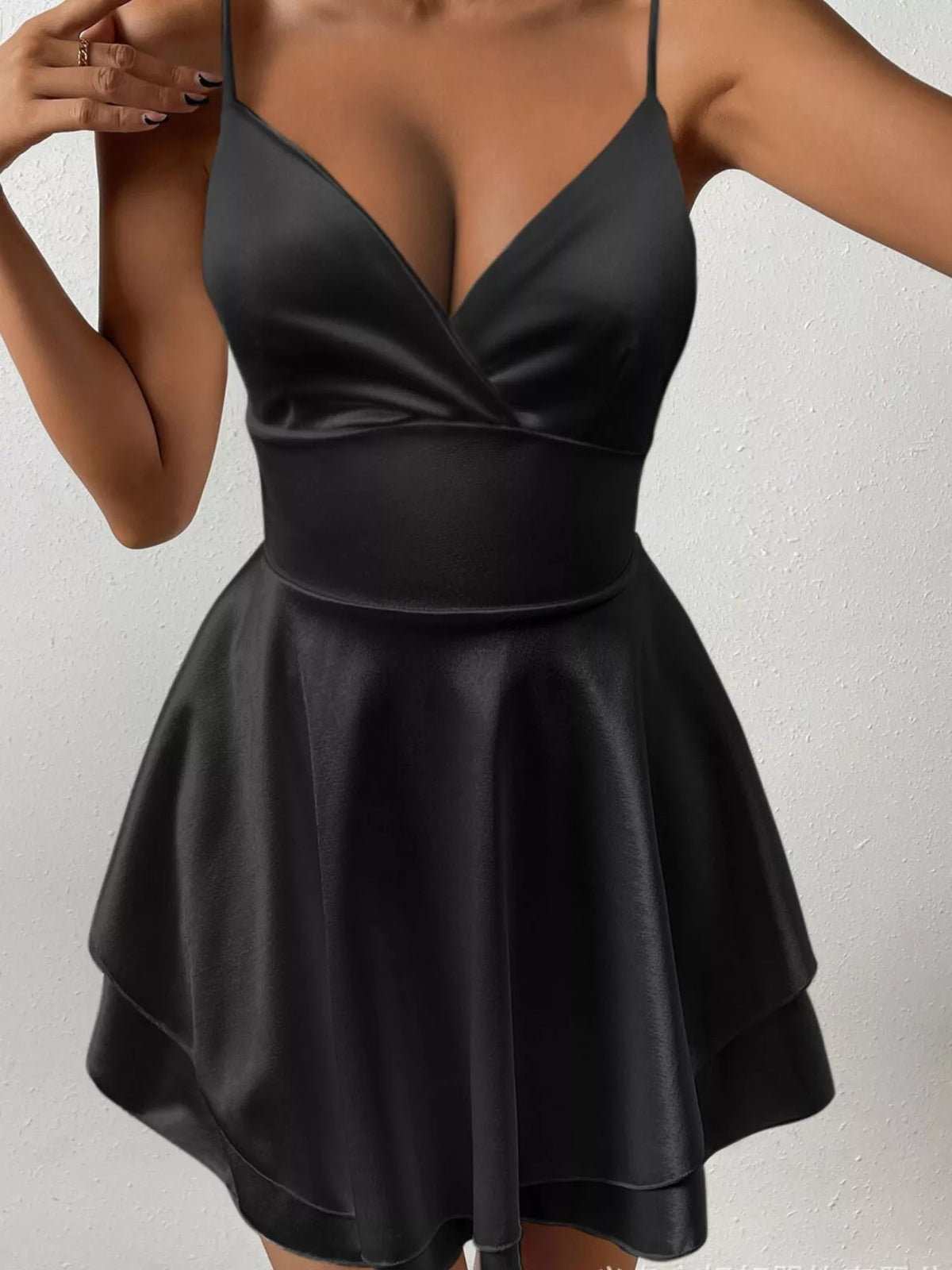 Tie Back Layered Cami Dress - Lilixa.store