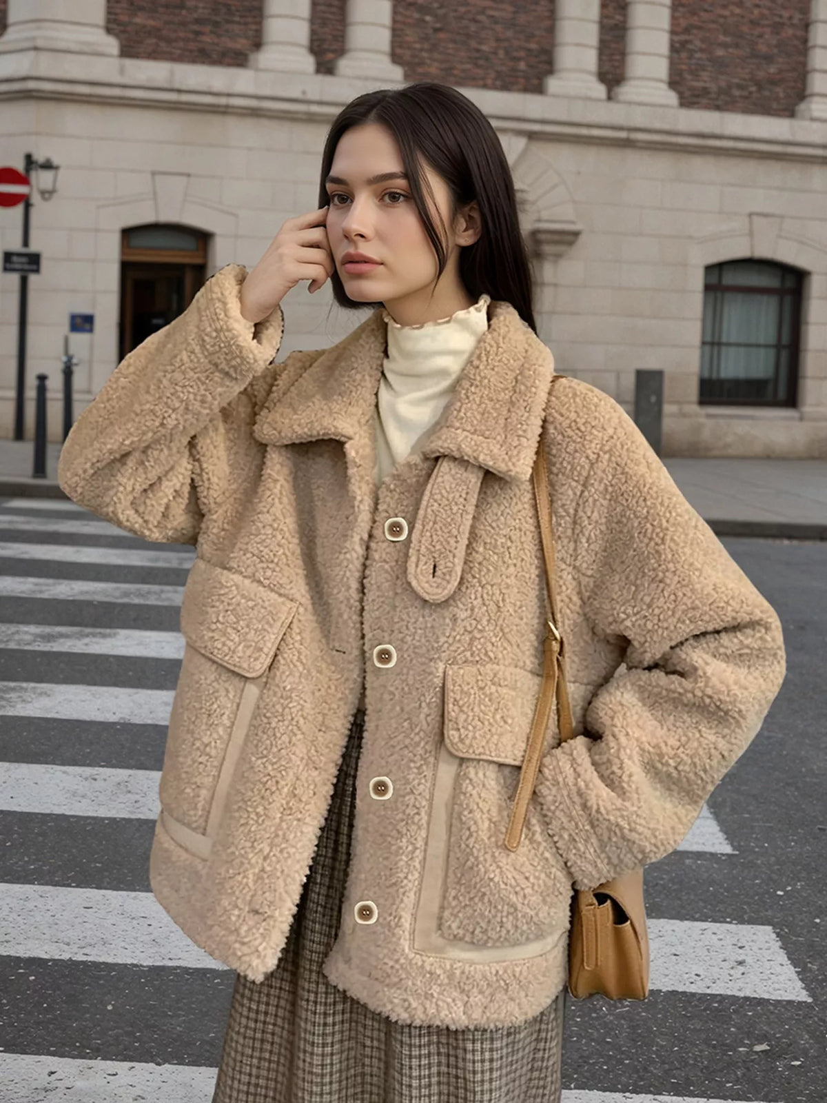Sherpa Button-Up Outerwear