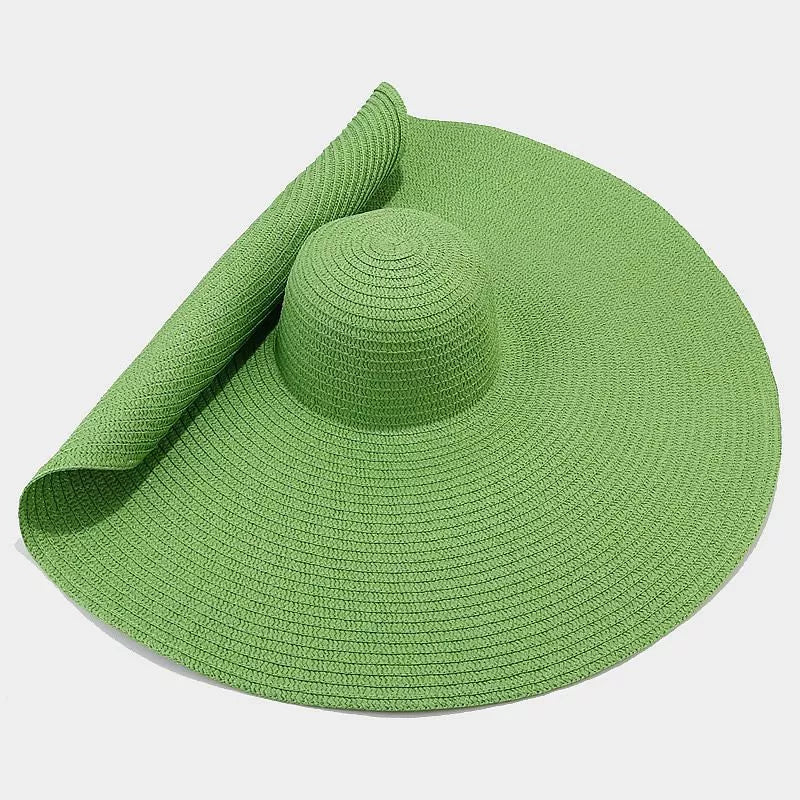 Oversized Wide Brim Straw Sun Hat - Lilixa.store