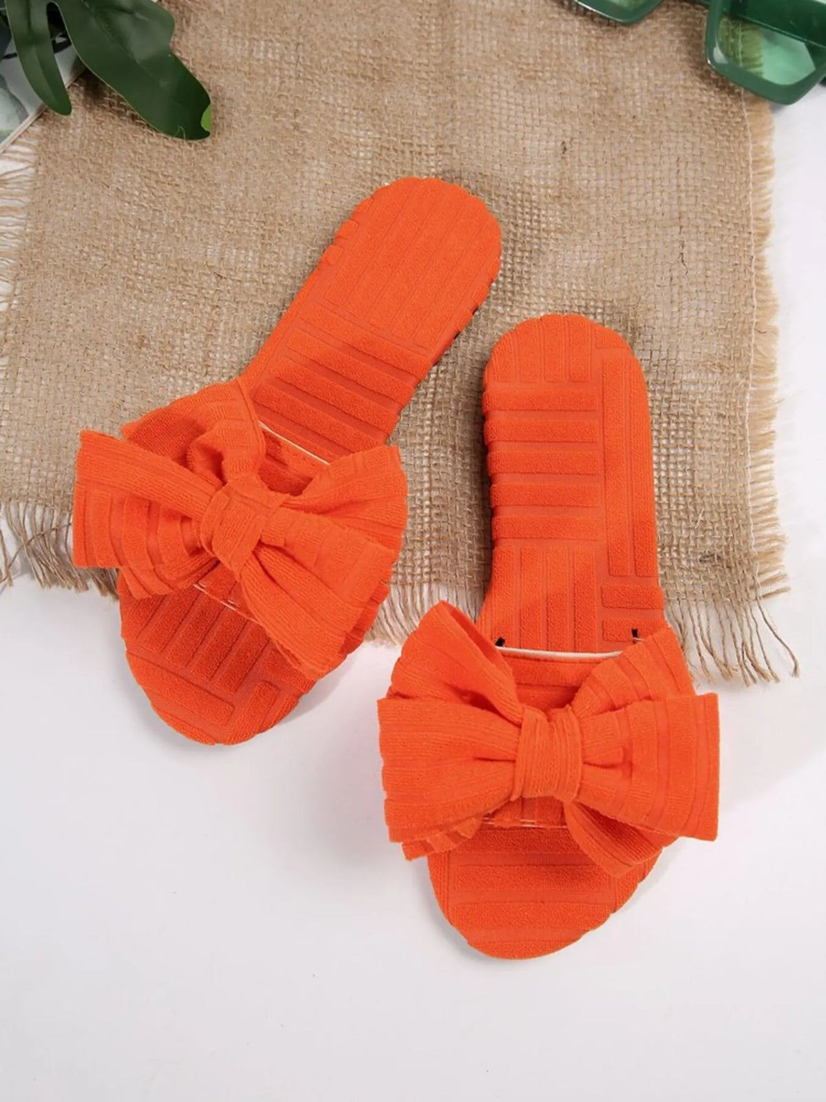 Bow Knot Open Toe Slippers - Lilixa.store