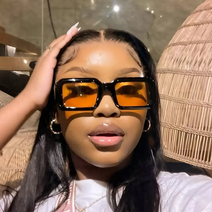 Vintage Rectangular Sunglasses with Tinted Lenses - Lilixa.store
