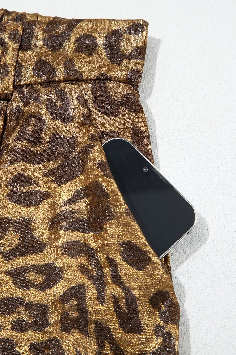Multicolour Leopard Print Western Style Wide Leg Full Length Pants - Lilixa.store