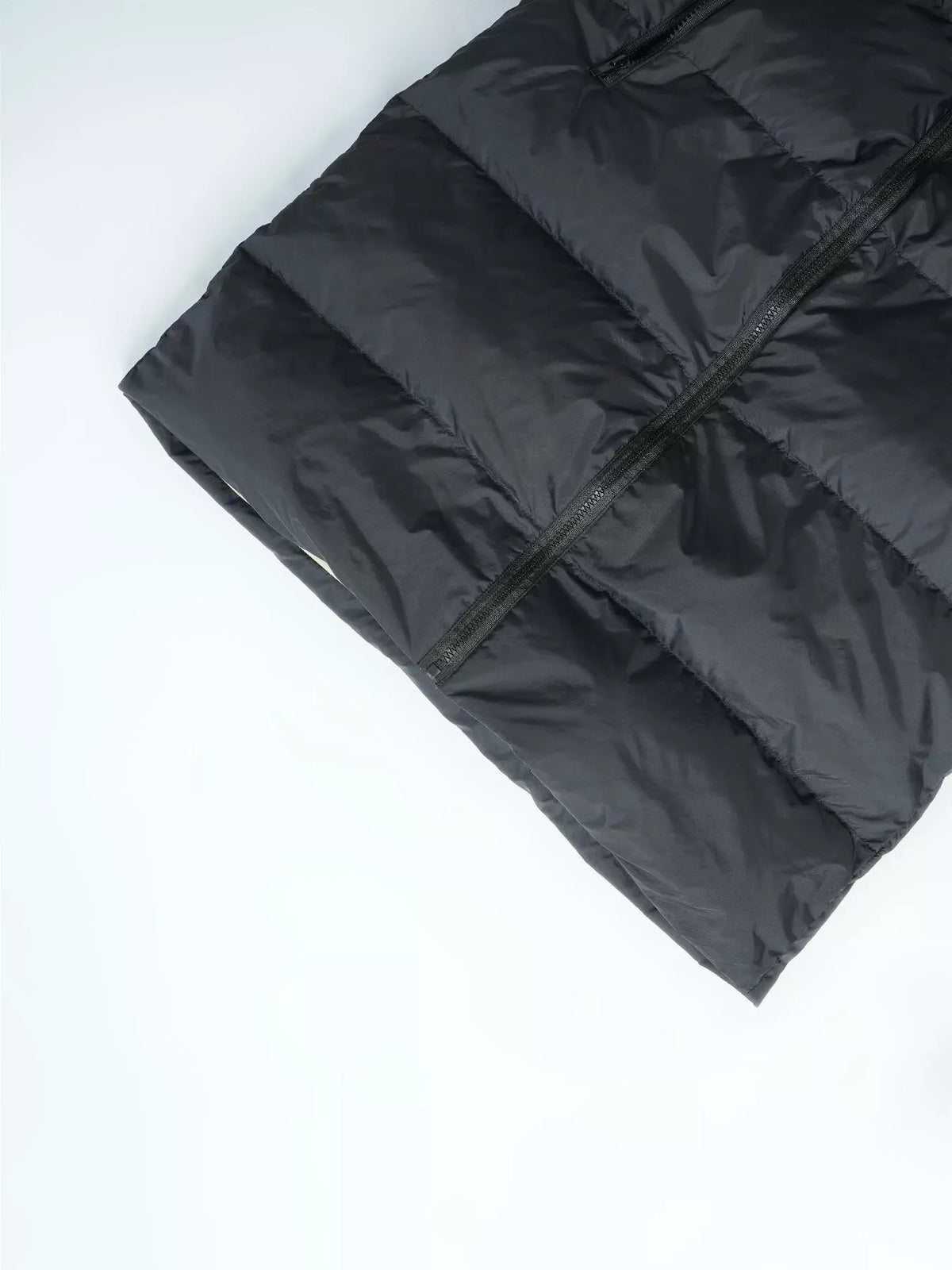 Longline Padded Hooded Vest Coat, view 7
