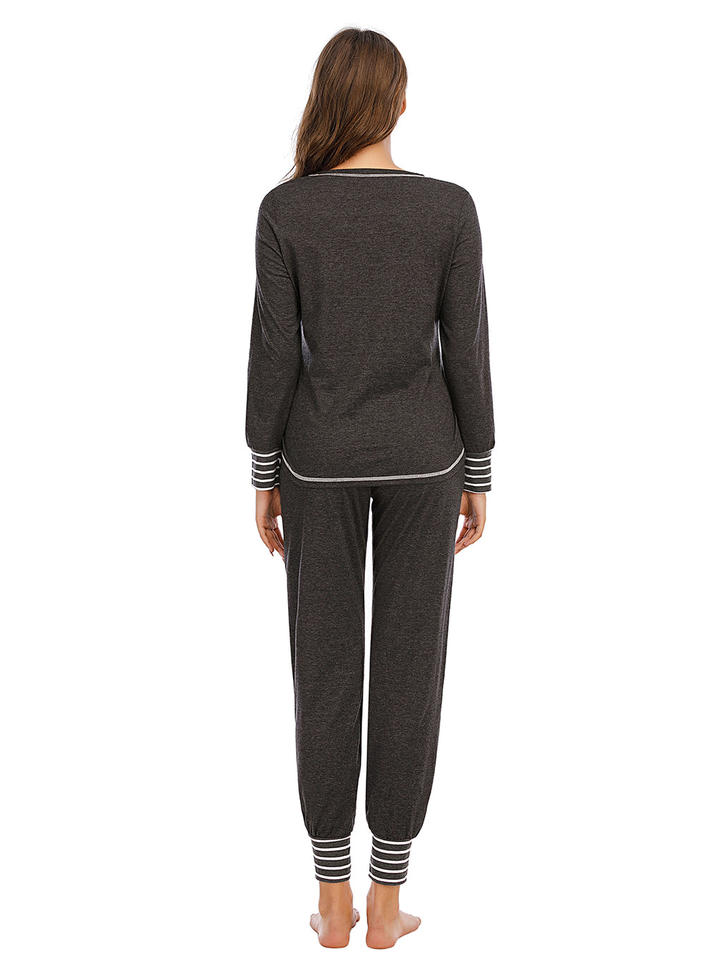 Round Neck Top and Pants Lounge Set - Lilixa.store