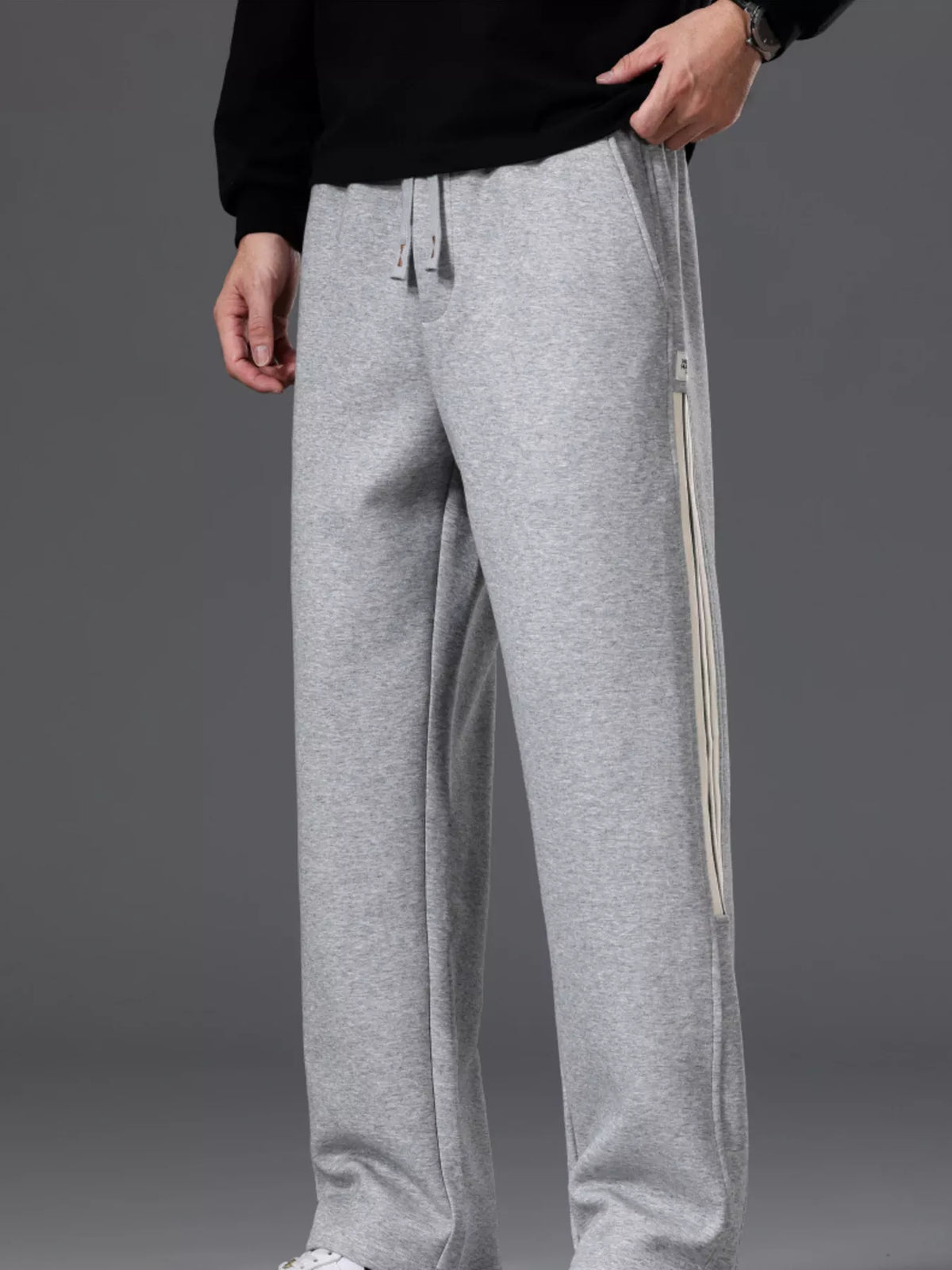 Men's Casual Striped Wide Leg Pants, view 5