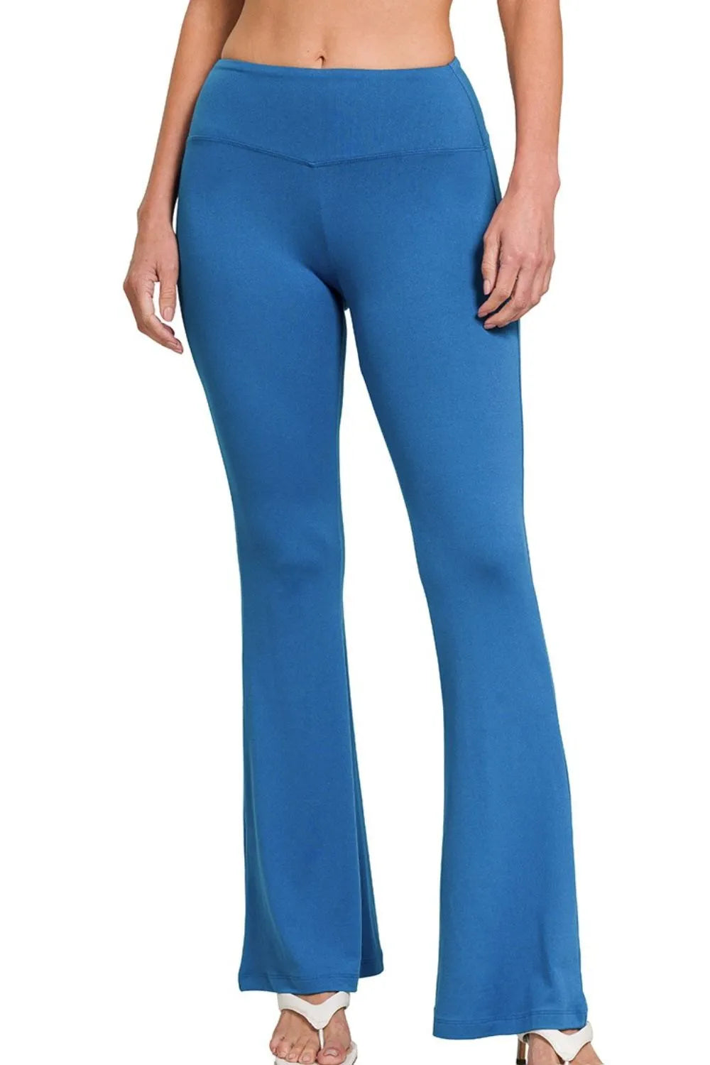 Zenana Buttery Soft Flare Leg High Waist Yoga Pants - Lilixa.store