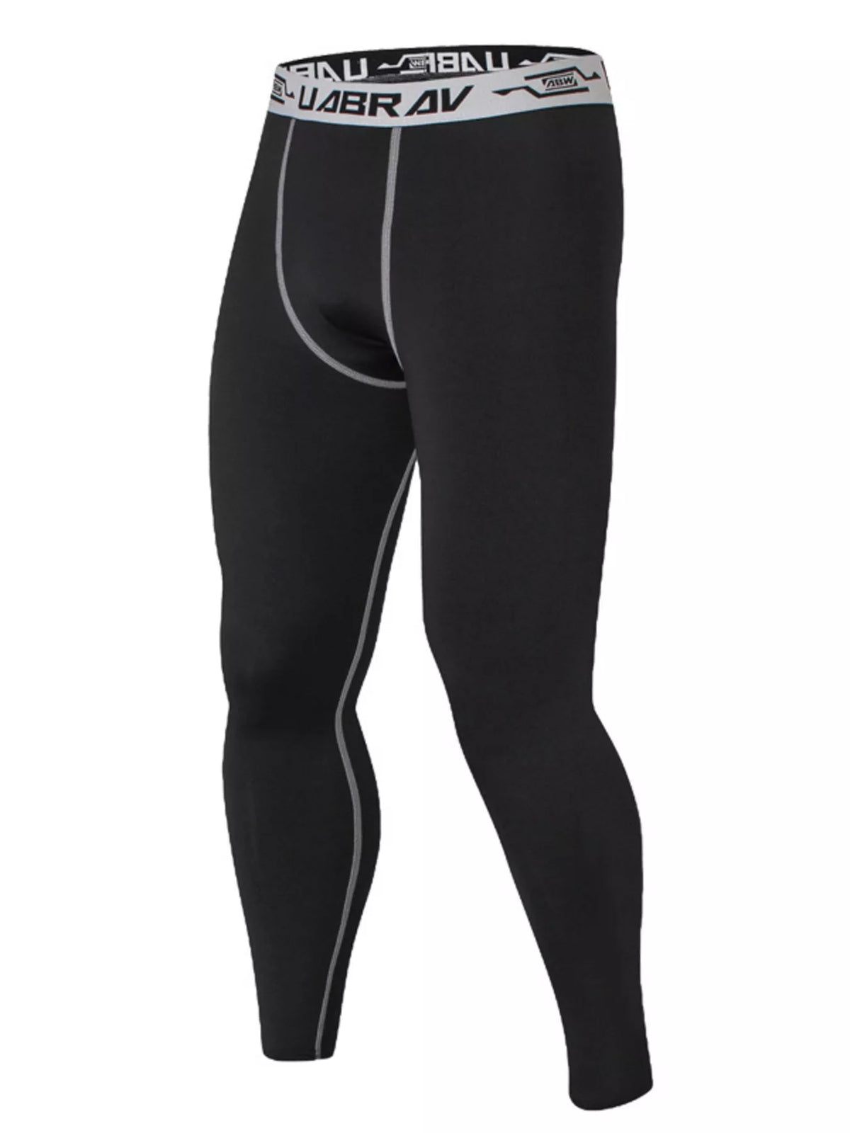 Men's Breathable Active Leggings in Black, view 2