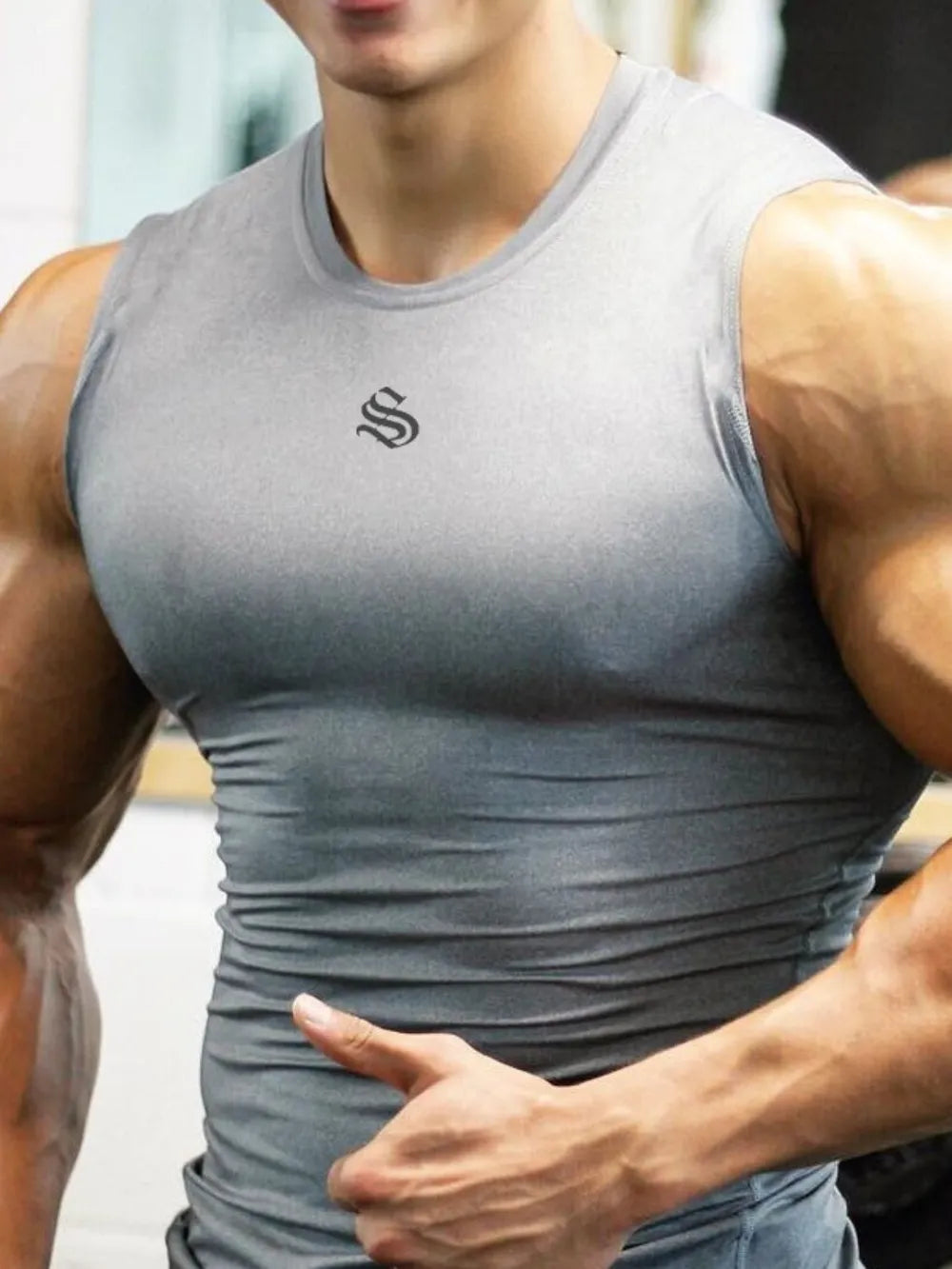 Men's Plus Size Round Neck Tank - Lilixa.store