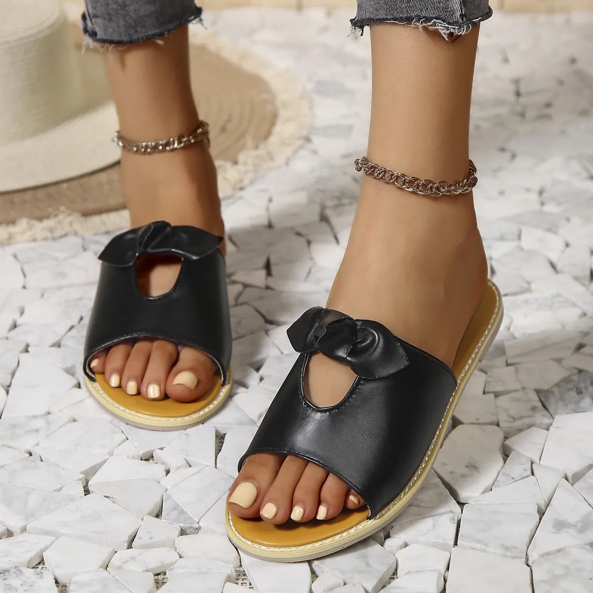 Casual Open Toe Cutout Detail Sandals, view 3