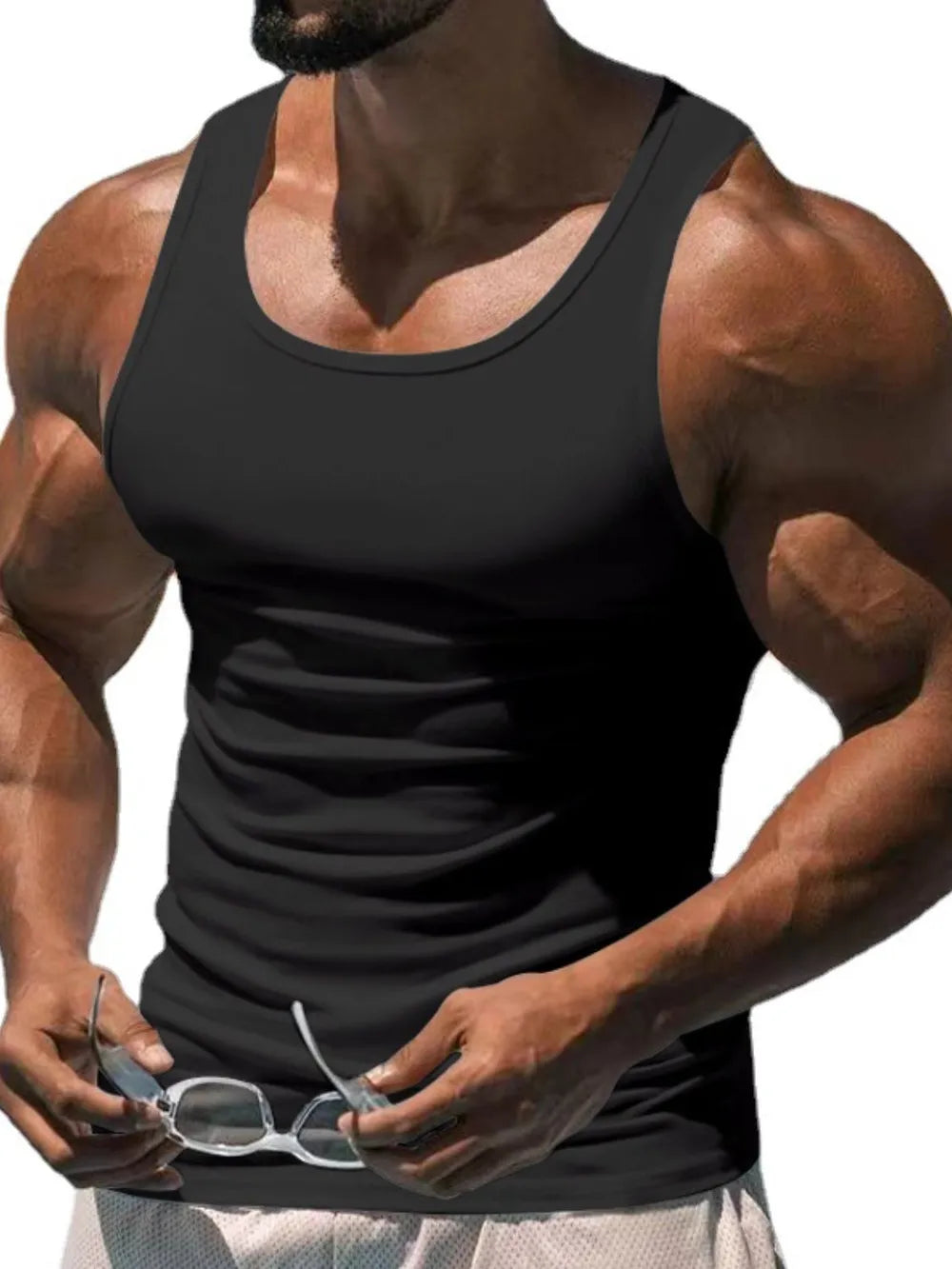 Men's Plus Size Wide Strap Tank - Lilixa.store