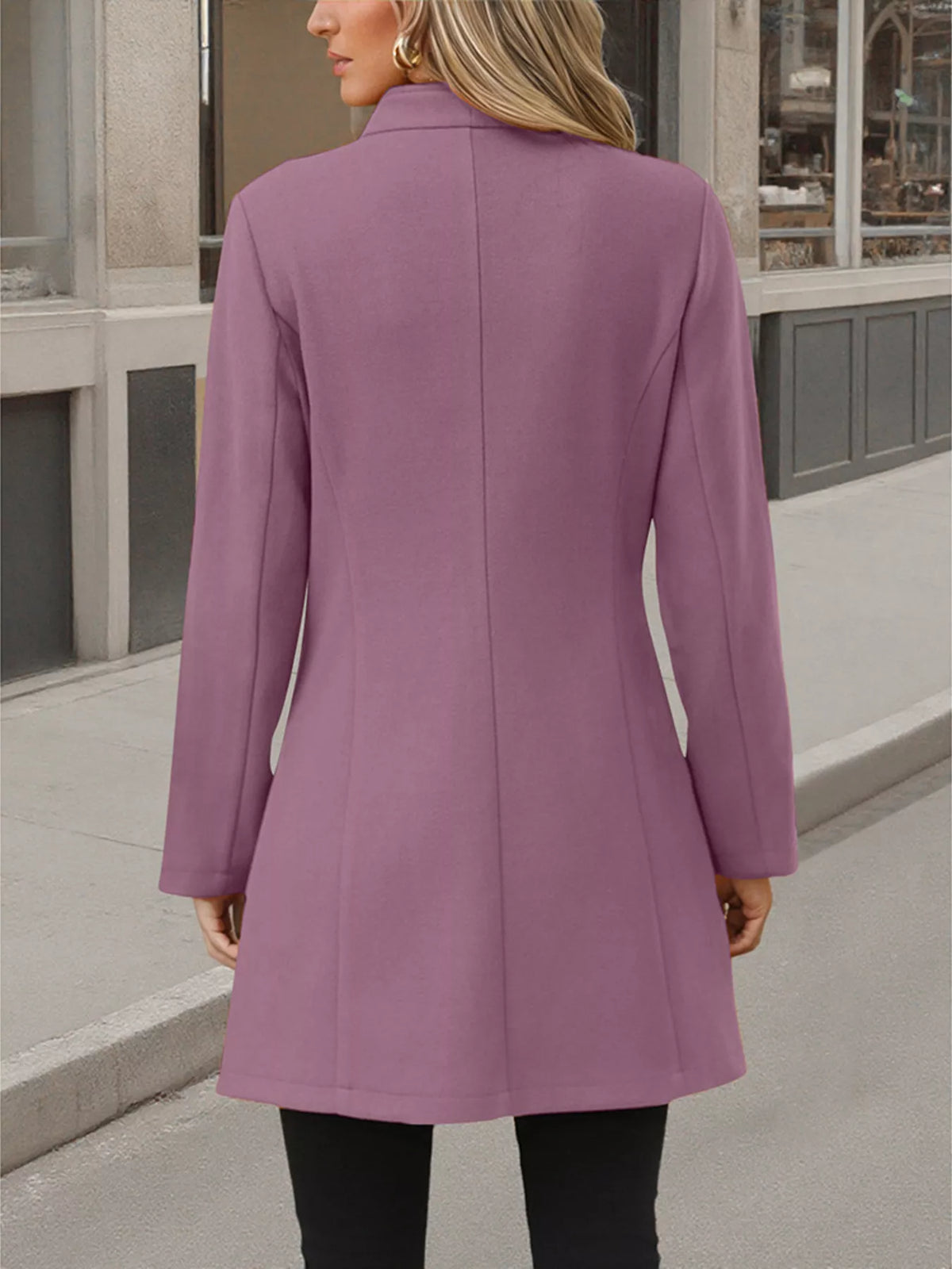 Button Up Long Sleeve Coat - Lilixa.store