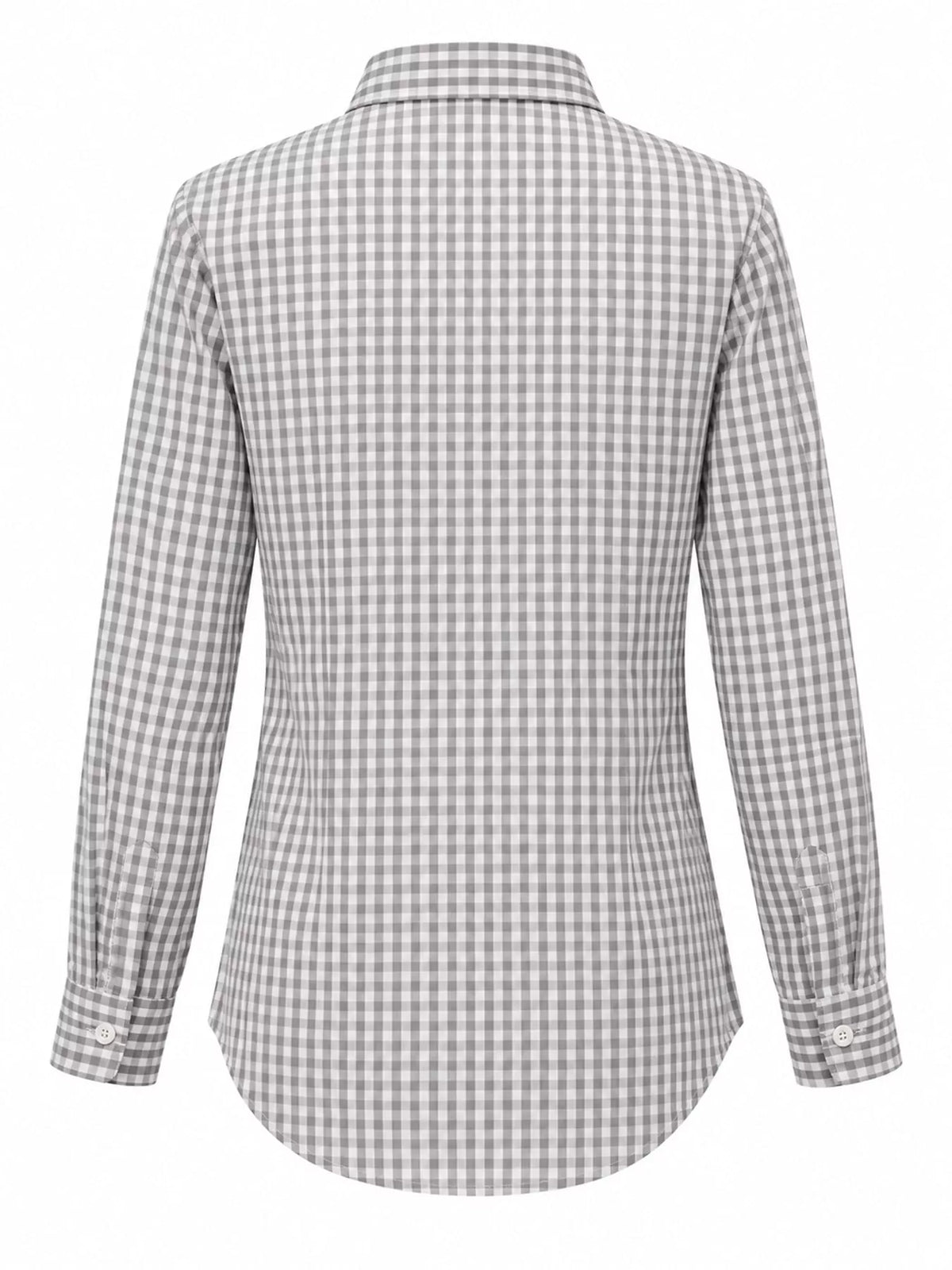 Plus Size Plaid Button-Down Long Sleeve Shirt, view 38