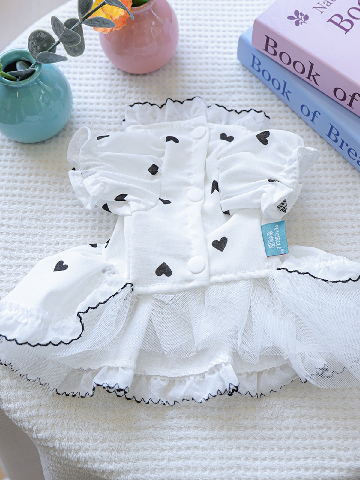 Heart-Patterned Bowknot Pet Dress - Lilixa.store