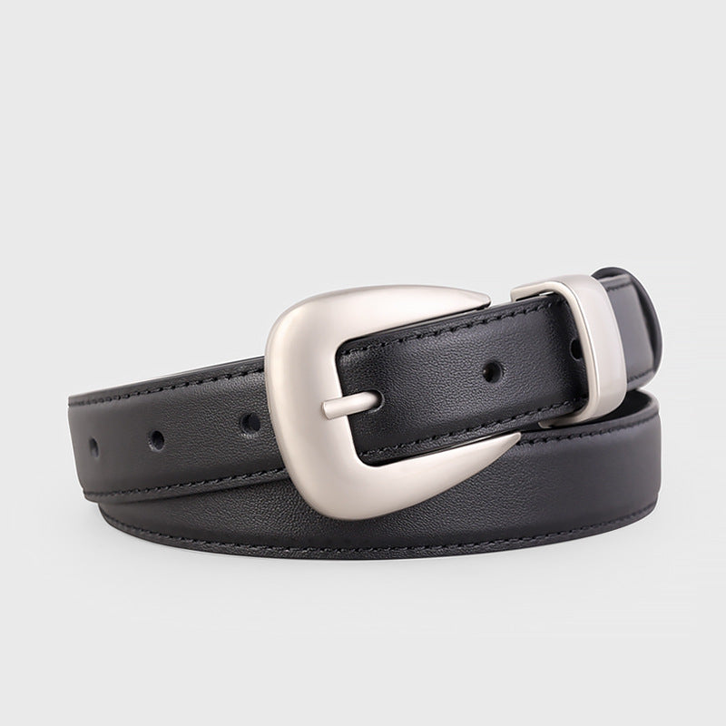 Buckle Skinny Leather Belt - Lilixa.store