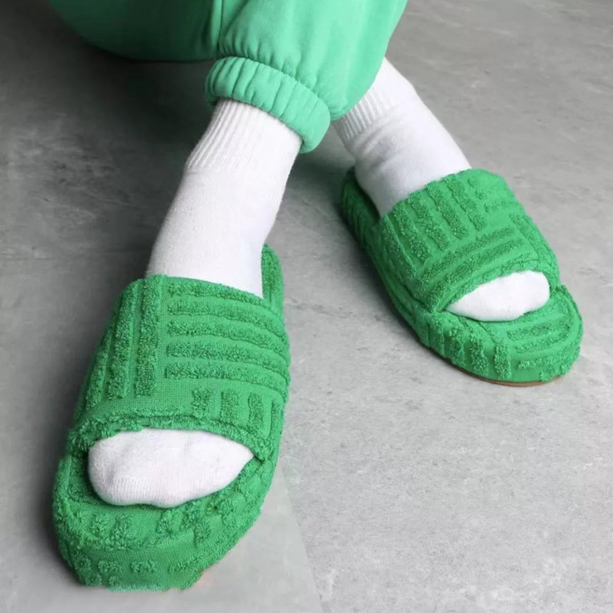 Open-Toe Platform Slippers - Lilixa.store